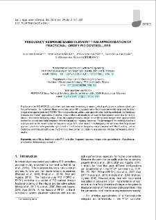 Frequency response based curve fitting approximation of fractional-order PID controllers