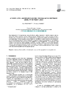 A three-level aggregation model for evaluating software usability by fuzzy logic