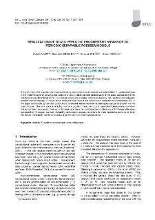 Realization of 2D (2,2)-periodic encoders by means of 2D periodic separable Roesser models