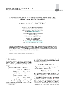 Input reconstruction by feedback control for the Schlögl and FitzHugh-Nagumo equations