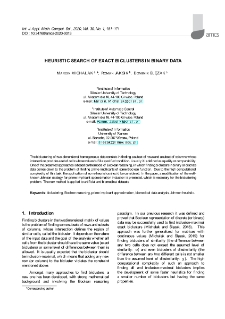 Heuristic search of exact biclusters in binary data