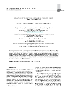 Solution of an inverse kinematics problem using dual quaternions