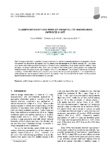 Classification of high resolution satellite images using improved U-Net