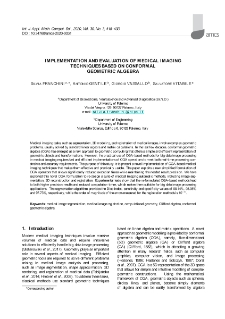 Implementation and evaluation of medical imaging techniques based on conformal geometric algebra