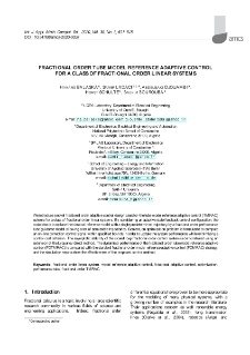 Fractional order tube model reference adaptive control for a class of fractional order linear systems