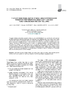 T-S fuzzy BIBO stabilisation of non-linear systems under persistent perturbations using fuzzy Lyapunov functions and non-PDC control laws