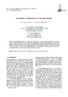 Ant-based clustering for flow graph mining