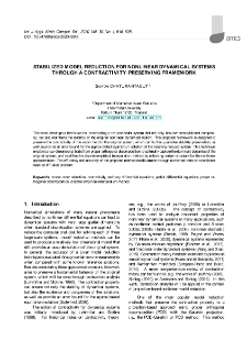 Stabilized model reduction for nonlinear dynamical systems through a contractivity-preserving framework