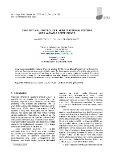 Time-optimal control of linear fractional systems with variable coefficients