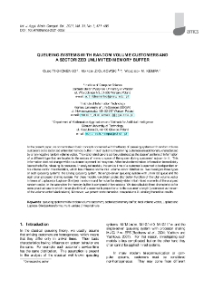 Queueing systems with random volume customers and a sectorized unlimited memory buffer