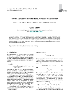 Fitting a Gaussian mixture model through the Gini index