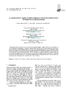 A linearization-based hybrid approach for 3D reconstruction of objects in a single image