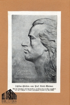 Schiller-Plakette von Prof. Brütt-Weimar