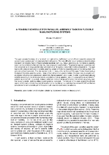 A feasible schedule for parallel assembly tasks in flexible manufacturing systems