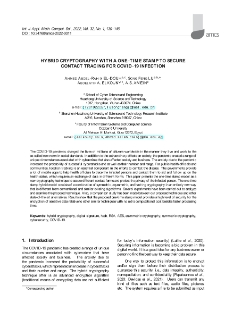 Hybrid cryptography with a one-time stamp to secure contact tracing for COVID-19 infection