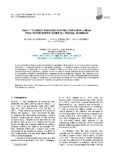 Fault-tolerant tracking control for a non-linear twin-rotor system under ellipsoidal bounding