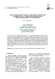 Joint feature selection and classification for positive unlabelled multi-label data using weighted penalized empirical risk minimization
