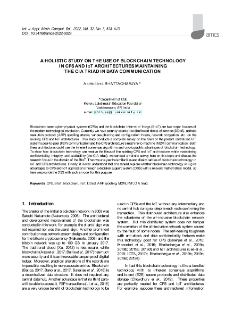 A holistic study on the use of blockchain technology in CPS and IoT architectures maintaining the CIA triad in data communication