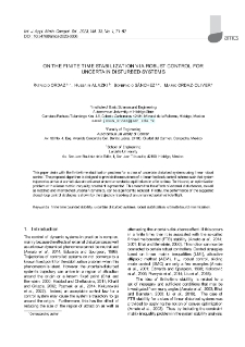 On the finite time stabilization via robust control for uncertain disturbed systems