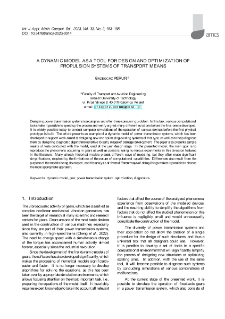 A dynamic model as a tool for design and optimization of propulsion systems of transport means