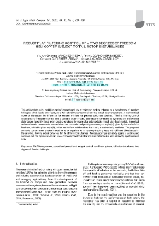 Robust flat filtering control of a two degrees of freedom helicopter subject to tail rotor disturbances