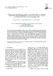 Detection of potentially anomalous cosmic particle tracks acquired with CMOS sensors: Validation of rough k-means clustering with PCA feature extraction