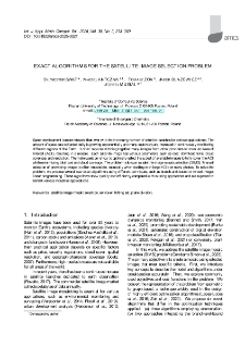 Exact algorithms for the satellite image selection problem