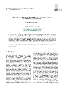 Qualitative analysis of symmetric fuzzy stochastic differential equations