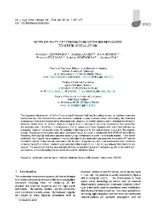 Doppler shift determination methods dedicated to MBFSK modulation
