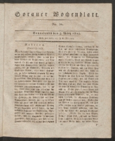 Sorauer Wochenblatt, No. 10. (5. März 1825)