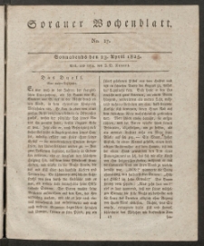 Sorauer Wochenblatt, No. 17. (23. April 1825)