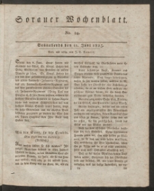 Sorauer Wochenblatt, No. 24. (11. Juni 1825)