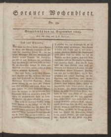 Sorauer Wochenblatt, No. 39. (24. September 1825)