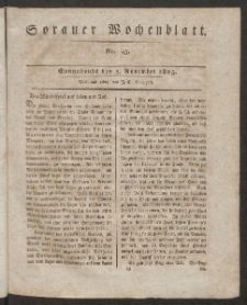 Sorauer Wochenblatt, No. 45. (5. November 1825)