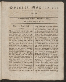 Sorauer Wochenblatt, No. 48. (26. November 1825)