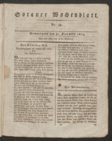Sorauer Wochenblatt, No. 53. (31. December 1825)