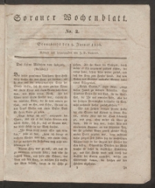 Sorauer Wochenblatt, No. 2. (9. Januar 1830)
