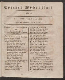 Sorauer Wochenblatt, No. 4. (23. Januar 1830)