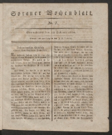 Sorauer Wochenblatt, No. 7. (13. Februar 1830)