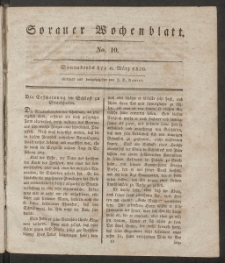 Sorauer Wochenblatt, No. 10. (6. M&auml;rz 1830)