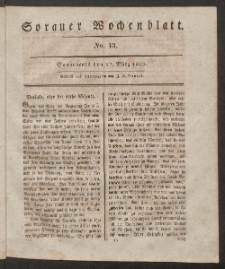 Sorauer Wochenblatt, No. 13. (27. M&auml;rz 1830)