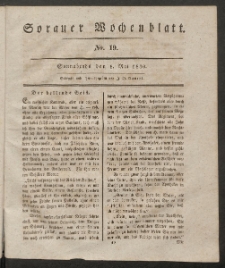Sorauer Wochenblatt, No. 19. (8. Mai 1830)