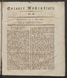 Sorauer Wochenblatt, No. 23. (5. Juni 1830)