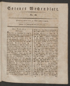 Sorauer Wochenblatt, No. 46. (13. November 1830)