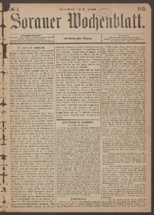Sorauer Wochenblatt, No. 7. (16. Januar 1875)