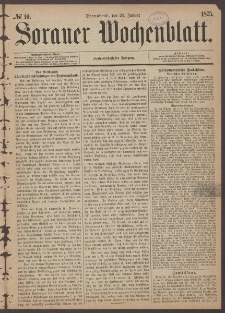 Sorauer Wochenblatt, No. 10. (23. Januar 1875)