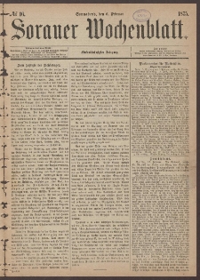 Sorauer Wochenblatt, No. 16. (6. Februar 1875)