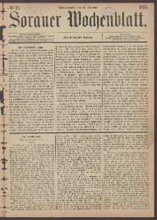 Sorauer Wochenblatt, No. 22. (20. Februar 1875)