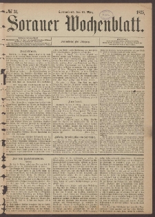 Sorauer Wochenblatt, No. 31. (13. März 1875)