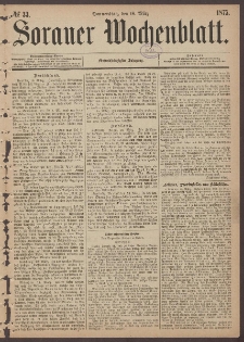 Sorauer Wochenblatt, No. 33. (18. März 1875)